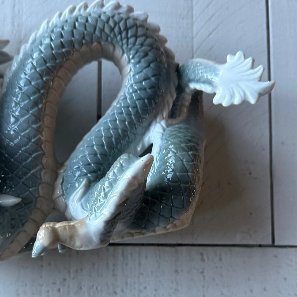 Vintage Chinese Foo Porcelain Dragon Figurine Collectible_3